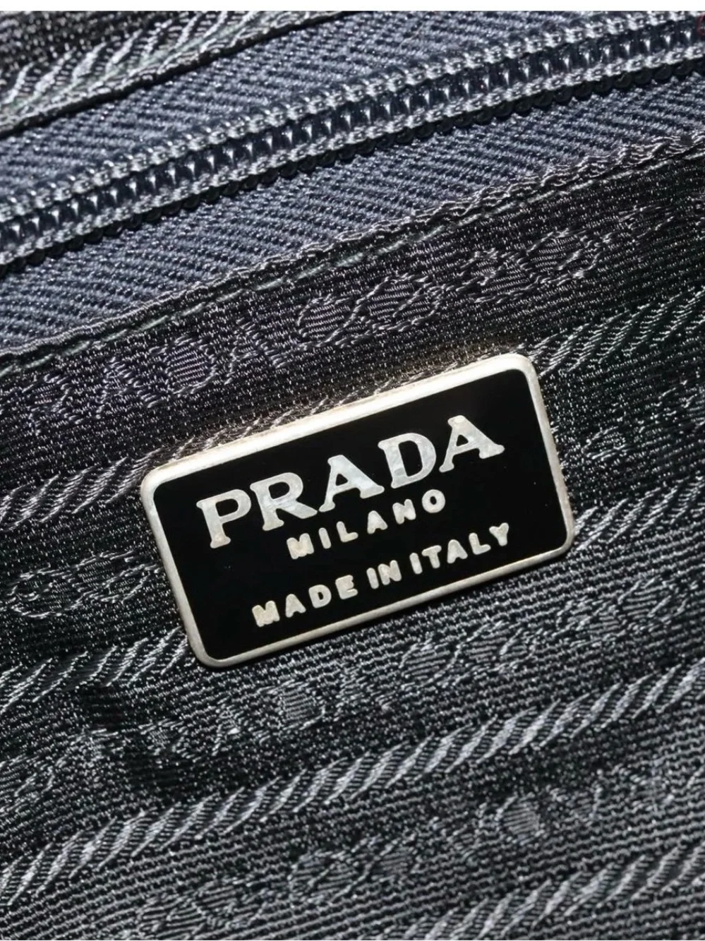 👜 PRADA Nylon Black Brown handbag Authentic Zip Fall Winter